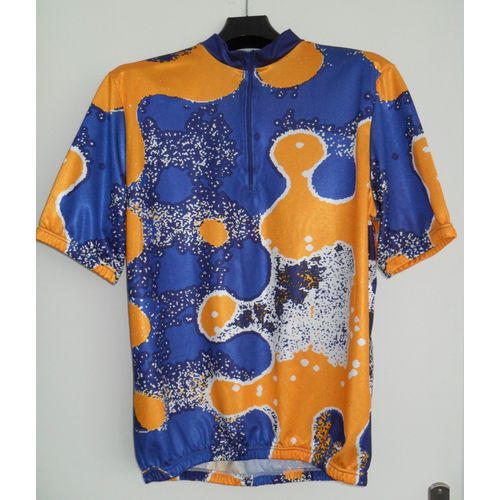 Maillot De Vélo, Cyclisme Orange, Bleu, Blanc. Décathlon. Taille Xxl