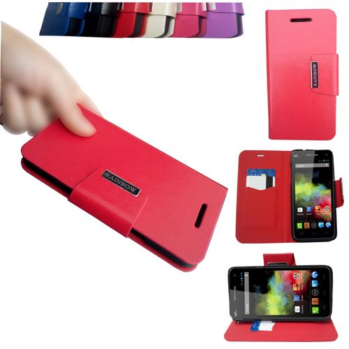 Housse Etui Coque Pochette Portefeuille Pour Wiko Rainbow Rouge By Foneconnect