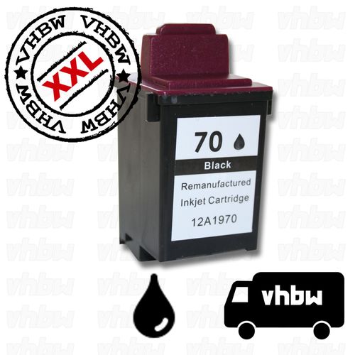 vhbw Cartouche d'encre noir compatible avec CompaQ IJ300, IJ700, IJ750, IJ900 imprimante (rechargeable, 30 ml)