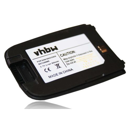 Batterie Li-Ion Noir Compatible Pour Samsung Sgh-D600 D 600