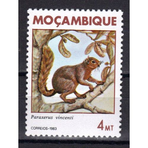 Mozambique 1983 : Faune : Petit Mammifère : Ecureuil - Timbre 4 M. Neuf **