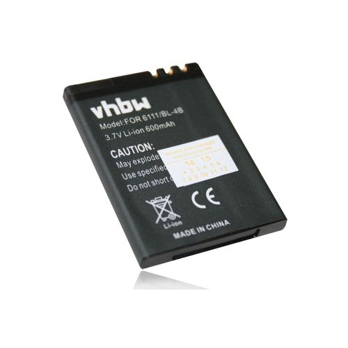 Batterie Li-Ion Pour Nokia 2630 / 2760 / 5000 / 6111 / 7070 Prism / 7370 / 7373 / 7500 Prism / N76, Remplace Les Batteries Nokia Bl-4b