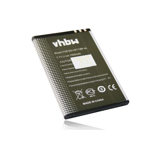 Vhbw Batterie Compatible Avec Acer Betouch E130, E130b Smartphone (1000mah, 3,7v, Li-Ion)
