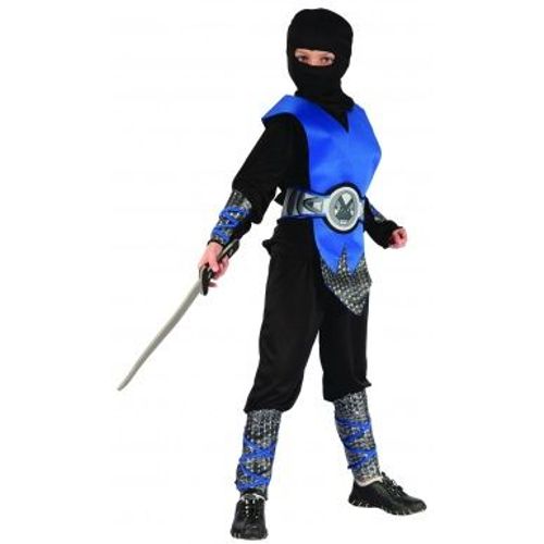 Déguisement Ninja Bleu Garçon, Taille 10 - 12 Ans (L)
