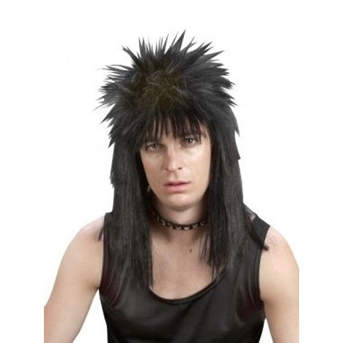 Perruque Punk Noire Adulte,