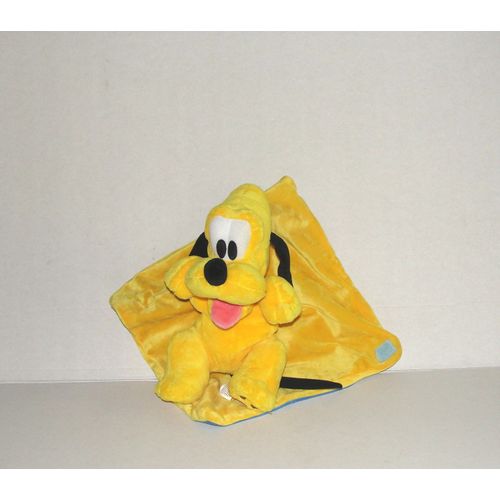 Peluche Doudou Pluto Avec Sa Couverture 25 Cm