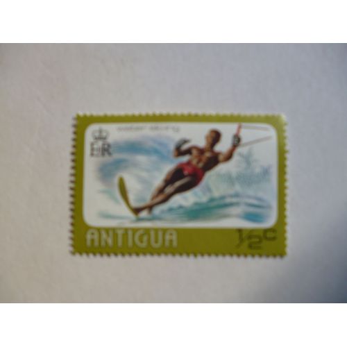 Timbre "Antigua :Ski Nautique".