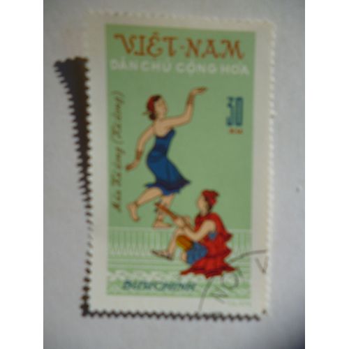 Timbre "Vietnam :Danse Et Musique Traditionnelle".