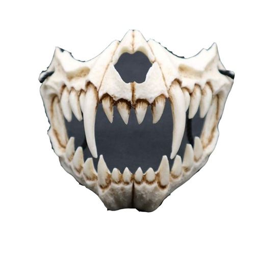 Masque Squelette D'halloween, Masque De Loup-Garou Effrayant, Masque Demi-Crâne, Costume De Cosplay Goodnice
