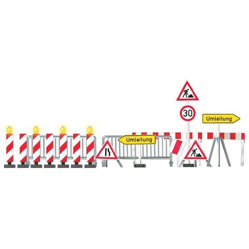 7 Balises D'avertissement De Chantier H0 Avec Circuit De Clignotement-Busch