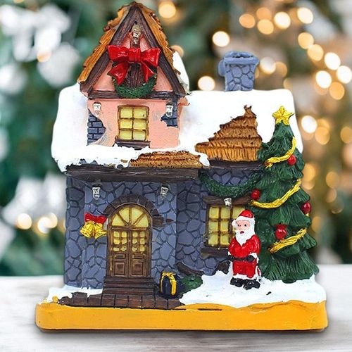Village de Noël éclairé par anime, maison de village de Noël miniature LED, village de Noël ha goodnice