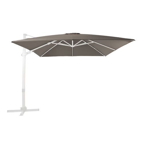 Axi Apollo Premium Parasol Déporté Blanc/Taupe - Parasol Déporté Rectangulaire 300x300cm - Parasol Pied Déporté, Structure Aluminium - Rotation 360 - Parasol Déporté Inclinable - Résistant Aux Uv
