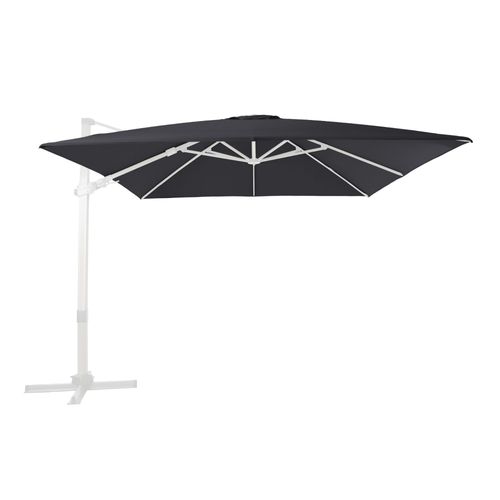 Axi Apollo Premium Parasol Déporté Blanc/Gris - Parasol Déporté Rectangulaire 300x300cm - Parasol Pied Déporté, Structure Aluminium - Rotation 360 - Parasol Déporté Inclinable - Résistant Aux Uv