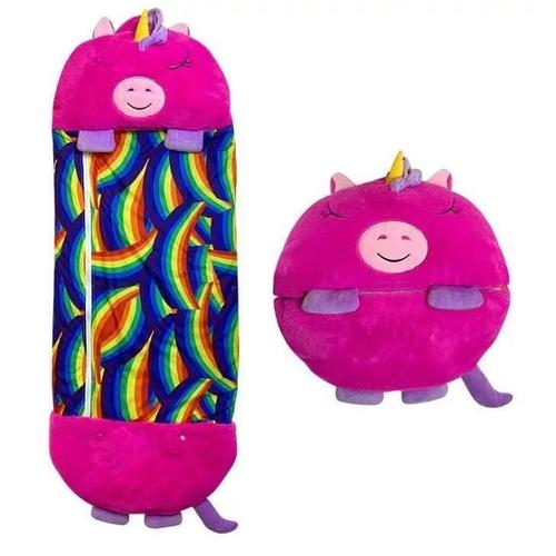 Peluche Saco Saco Licorne Loks Endormie (137 X 50 Cm - Felpa - Violet)