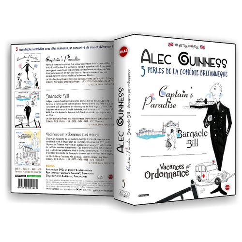 Alec Guinness : 3 Perles De La Comédies : Captain's Paradise + Barnacle Bill + Vacances Sur Ordonnance - Pack