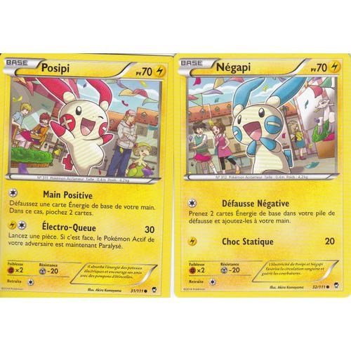 2 Cartes Pokemon Negapi + Posipi - 31+32 / 111 - Poings Furieux - Francaises -  