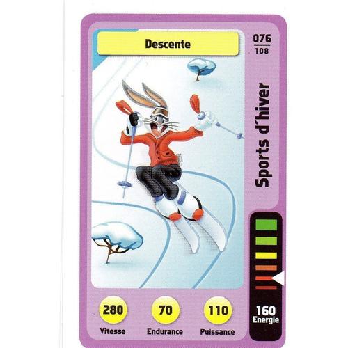 Carte De Jeu Looney Tunes Auchan - Sports D'hiver - Descente - N° 76