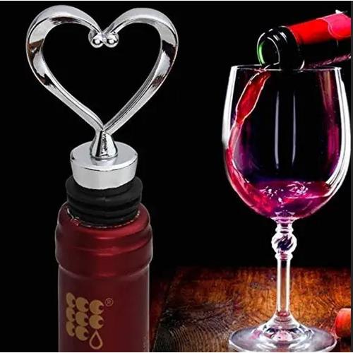 10 Pièces Bouchon De Vin En Acier Inoxydable, Bouchon De Bouteille De Boisson Pour La Collection De Vin Vin Rouge Champagne Bière Joint Saver (5 En Forme De Coeur + 5 En Forme De Boule)