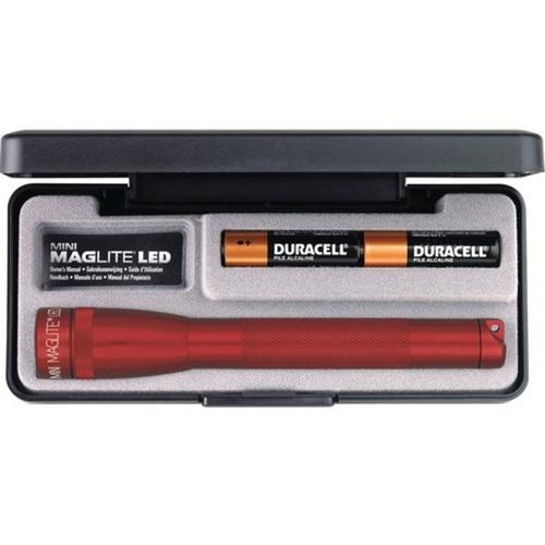 Maglite Mini Maglite 2 Aa Led Flashlight With Presentation Box (Red)
