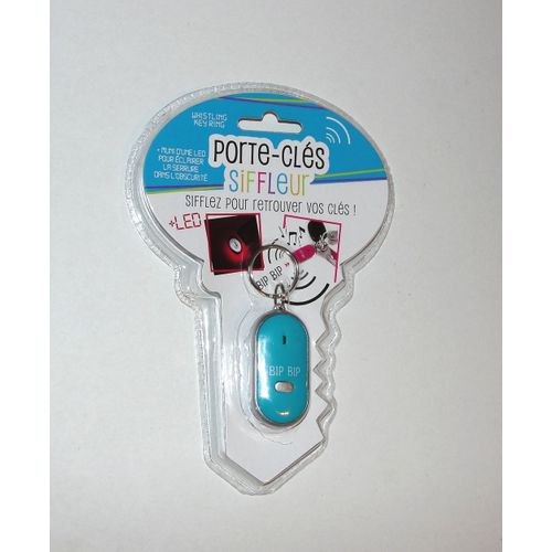 Porte-Clés Siffleur Bleu Argenté A Led Rouge Cmp Paris