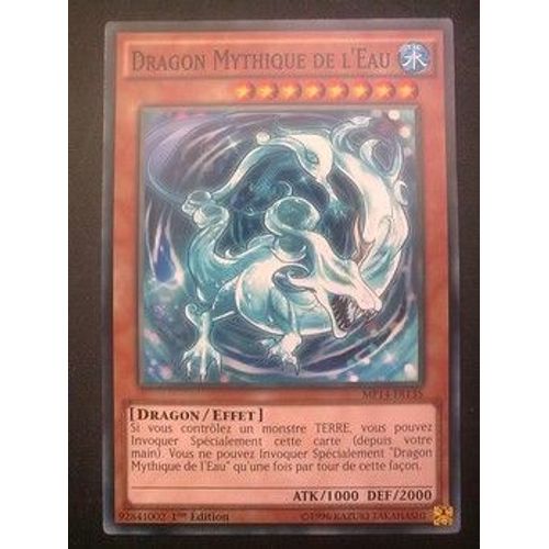 Carte Yu Gi Oh - Dragon Mythique De L'eau - Mp14-Fr135 - Commune