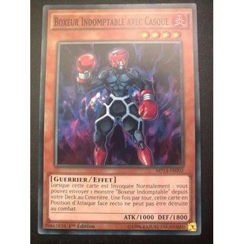 Carte Yu Gi Oh - Boxeur Indomptable Avec Casque - Mp14-Fr002 - Commune
