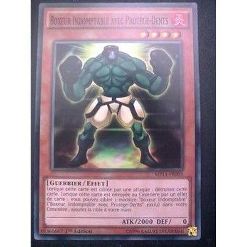 Carte Yu Gi Oh - Boxeur Indomptable Avec Protège Dents - Mp14-Fr003 - Commune