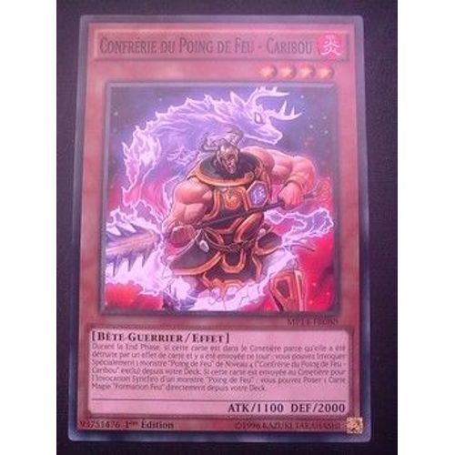 Carte Yu Gi Oh - Confrérie Du Poing De Feu Caribou - Mp14-Fr080 - Commune