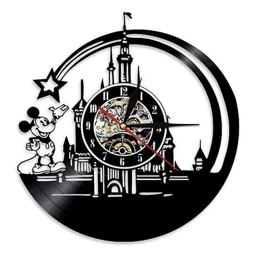 Horloge murale disque vinyle Disney : décoration d'intérieur rétro