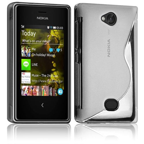 Housse Etui Coque S-Line Style Translucide Pour Nokia Asha 503 + Film De Protection 
