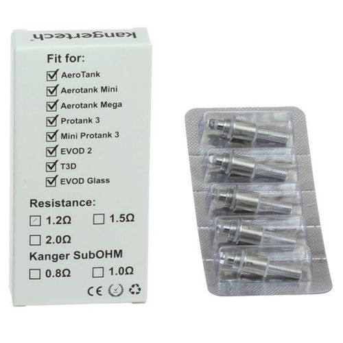 Résistance dual coil Kanger pour Aérotank,Protank 3,Mini Protank 3,T3D,Evod2 