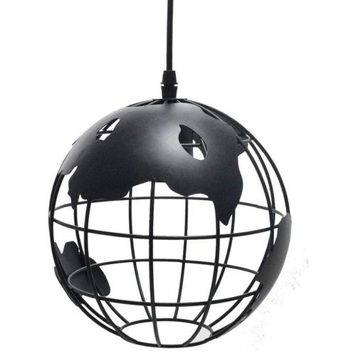 Suspension Globe Industrielle Vintage Plafonnier Boule En Métal Diamètre 20cm - S