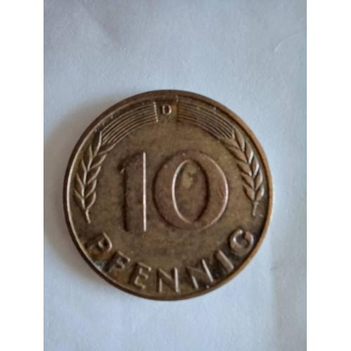 Pièce 10 Pfennig Deutschland 1950