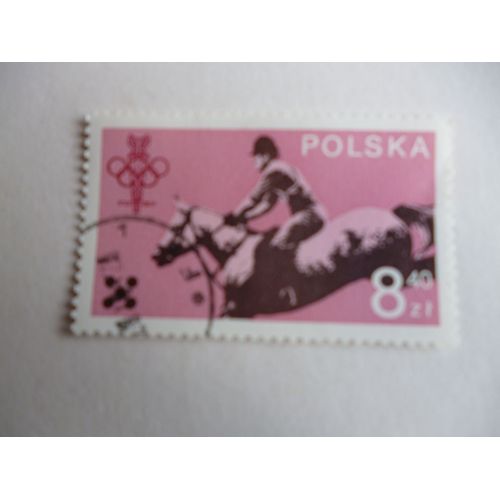 Timbre "Pologne :Équitation".
