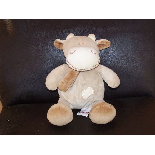Doudou Vache Bengy Amtoys Beige Echarpe