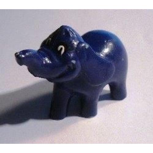 Figurine "Bahlsen" - Animaux Du Zoo - Ref: 12 - Éléphant Bleu (Année 1994)