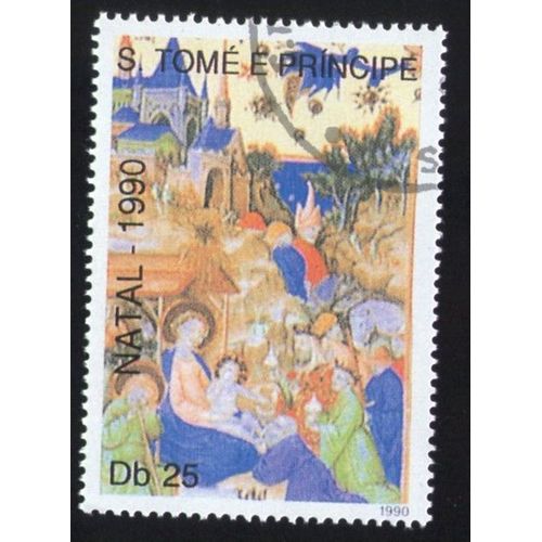 S. Tomé Et Principe 1990 Oblitéré Rond Used Stamp Noël Cadeaux Pour Le Nouveau Né