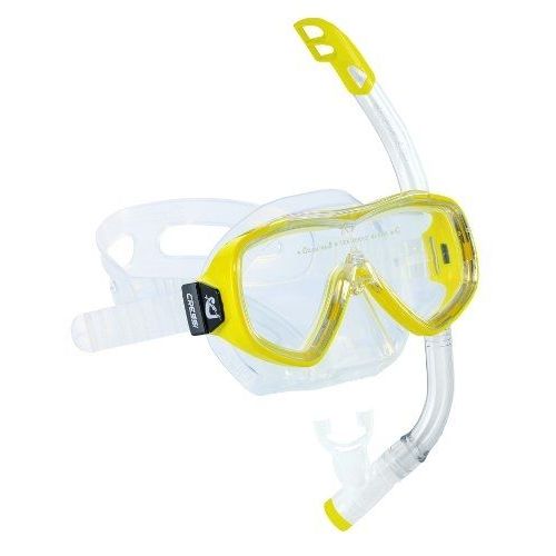 Cressi Sub S.P.A. Ondina Vip Set De Masque + Tuba Plongée Enfant Transparent/Jaune