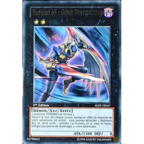 Carte Yu-Gi-Oh Shsp-Fr047 Numéro 65 : Génie Destructeur (Number 65: Djinn Buster) - Rare Neuf Fr