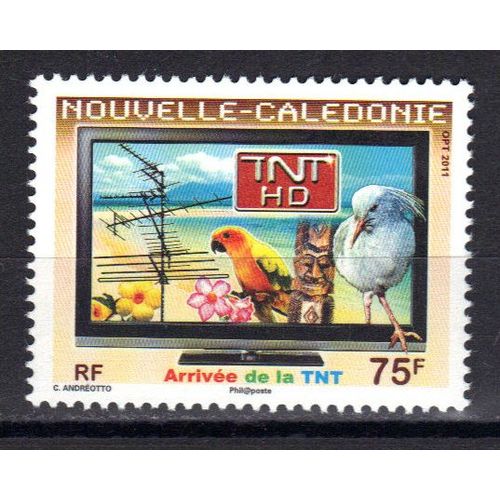 Nouvelle-Caledonie 2011 : Arrivée De La Tnt : Oiseaux : Perroquet / Cagou - Timbre 75 F. Neuf **
