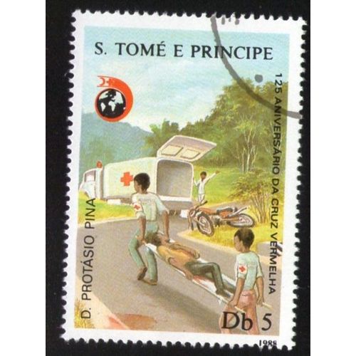 S. Tomé Et Principe 1988 Oblitéré Rond Used Stamp Accidents De La Route Assistance Aux Victimes