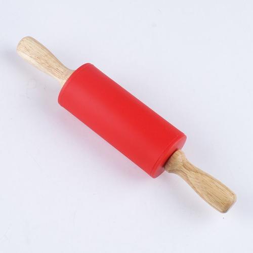 Rouleau À Pâtisserie Anti-Rouge ¿ Surface De Coque En Silicone Adhésive, Manche En Bois.