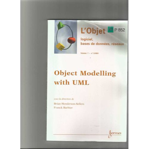 Objet Modelling With Uml L'objet Logiciel Bases De Donnees Reseaux Vol 7 N 3 2001