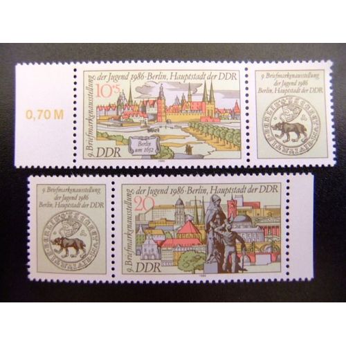 Allemagne Orientale - Ddr -1986 - 9º Expo. Philatelique De La Jeunesse - Yvert & Tellier Nº 2651 /2652 ** Mnh