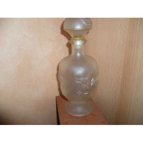Flacon Ancien Art Déco Verre Opaque  Pour Parfum Motifs Deux Dragons
