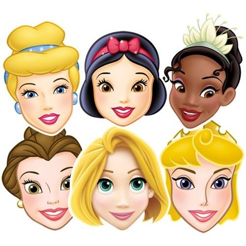 Lot De 6 Masques Princesse Disney - Enfants