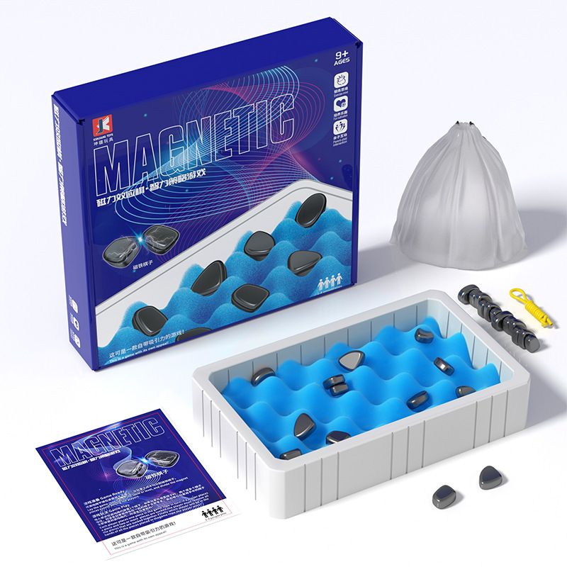 Jeu D'échecs Magnétique, Jeu De Stratégie De Puzzle De Jeu D'aimant De Table Amusant, Jeu De Société Magnétique Jeu De Société Familial Enfants Cadeau De Noël Adultes Avec Corde