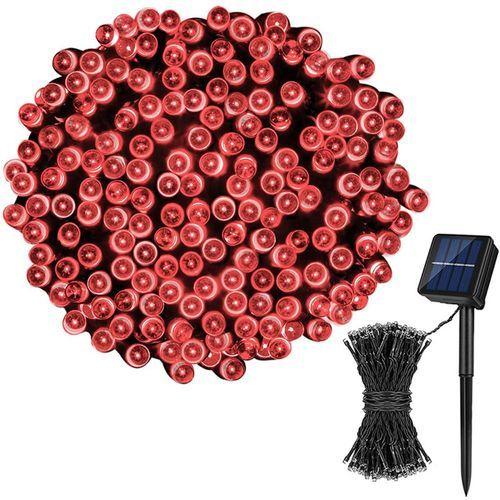 Guirlande Lumineuse Solaire D'extérieur Avec Télécommande, Lumière Rouge Solaire