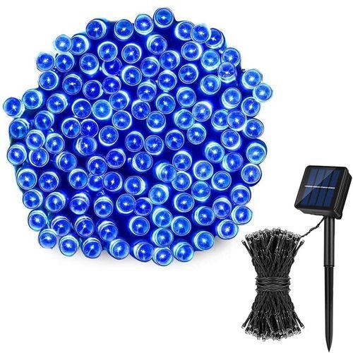 Guirlande Lumineuse Solaire D'extérieur Avec Télécommande, Lumière Bleue Solaire