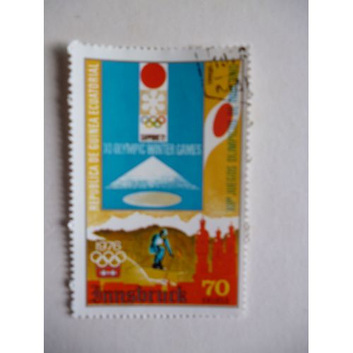 Timbre "Guinée Équatoriale:Jeux Olympiques :Innsbrück 1976 : Sapporo 1972".